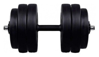 Гантель разборная на 26 кг с пластиковым покрытием. Скакалка в подарок.