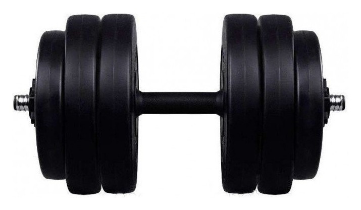 Гантель розбірна на 26 кг із пластиковим покриттям + Скакалка в подарунок, RNS_BD-26