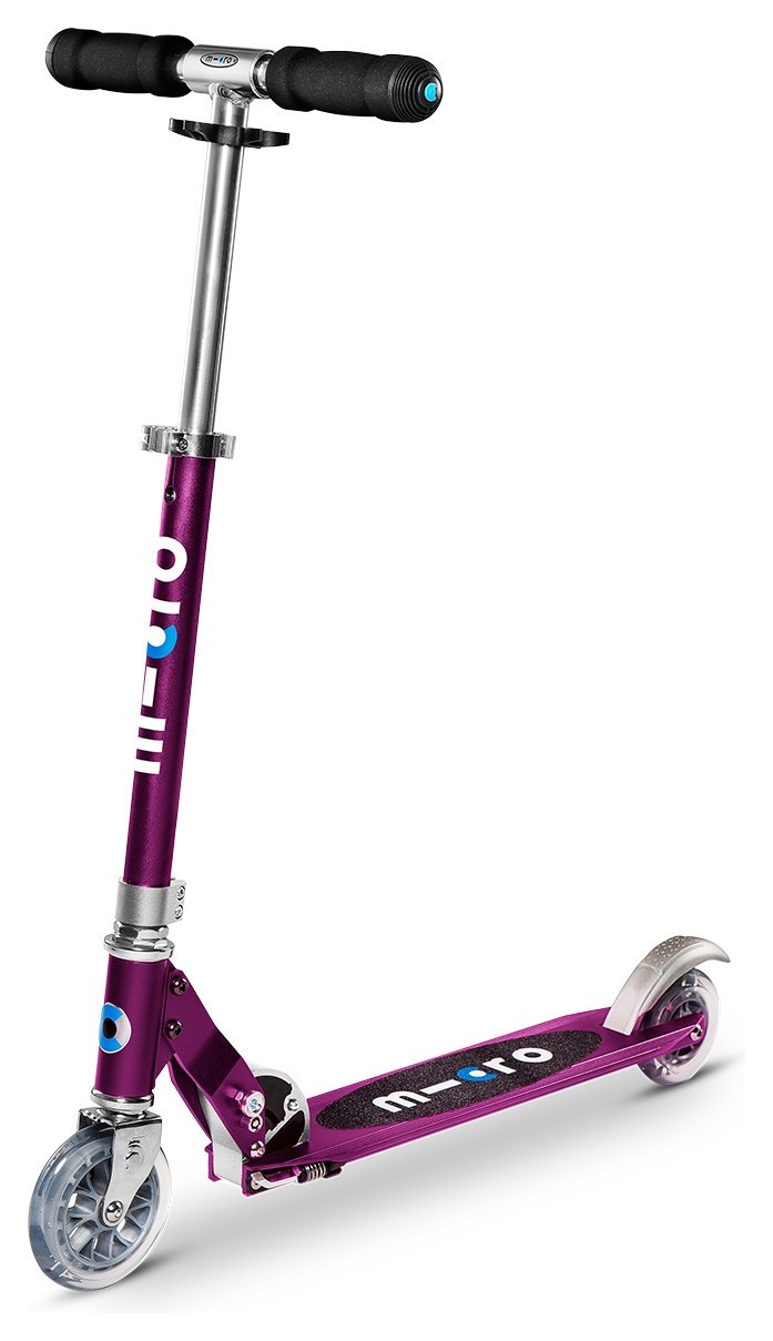 Самокат MICRO серії "Sprite" - ПУРПУРОВИЙ МЕТАЛІК (складаний, до 100 kg, двоколісний), SA0132