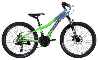 Велосипед AL 24" SPACE LYRA DD FR рама-11" сріблясто-зелений 2026