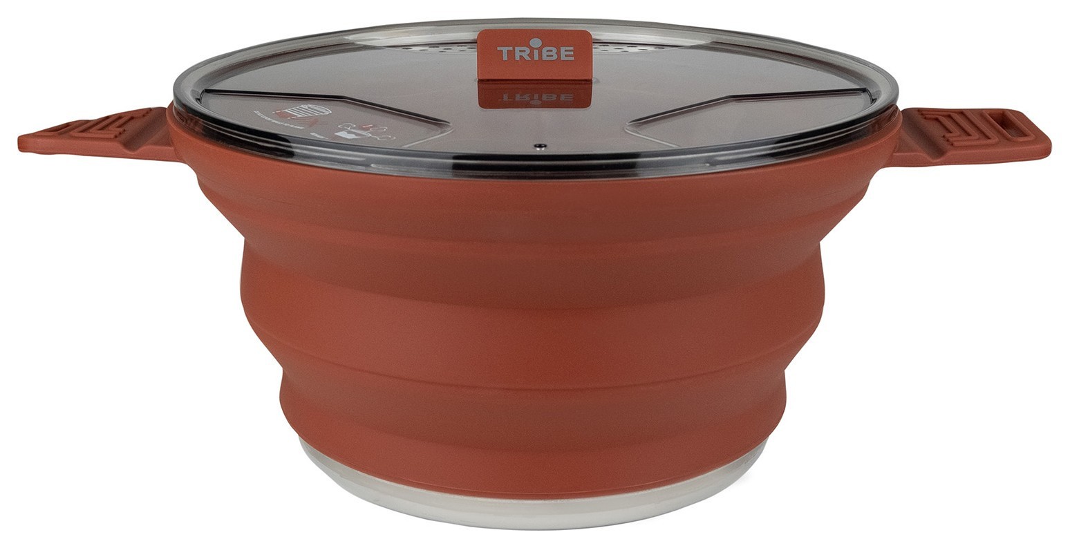 Кастрюля Tribe Collapsible Pot 2,5 л силиконовая T-FF-0025, brown, T-FF-0025-brown