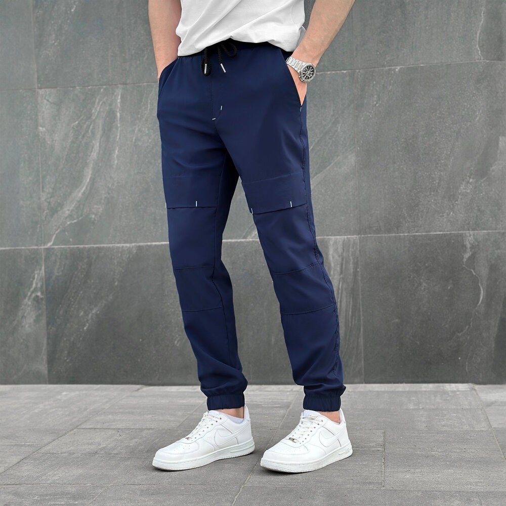 Чоловічі штани джогери з кишенями сині Pobedov Vershyna, POB_00000006008