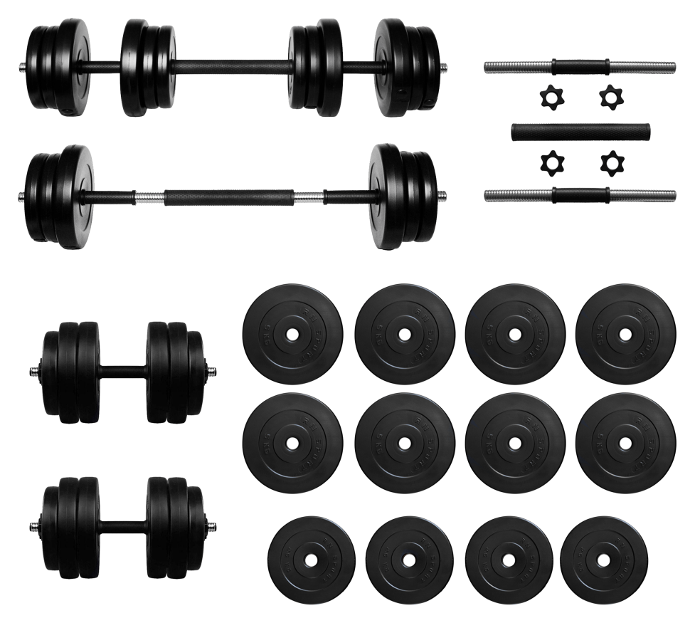Гантелі з функцією штанги 2в1 на 52 кг RN-Sport, RNS_BD-TR52