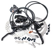 Тормоза диск. гидравл. SHIMANO BR-MT200 пер.850/зад.1450мм комплект с роторами 160мм