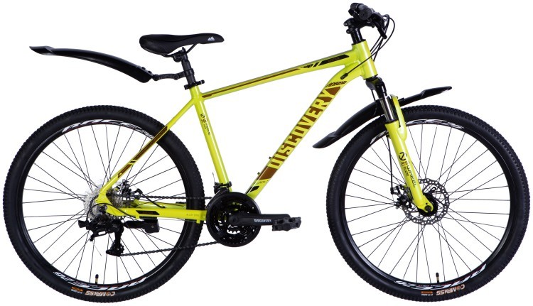 Велосипед AL 26" Discovery BASTION DD CS рама-18" жовтий 2025, OPS-DIS-26-622