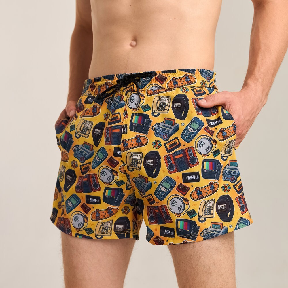 Принтовані чоловічі шорти для плавання Pobedov Pool day Patern, POB_00000009143