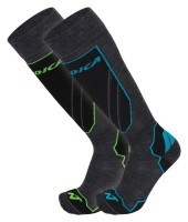 Носки мужские для туризма Nordica UNI 2 PACK NEW 39-41 Grey/neon green+grey/blue (15626)