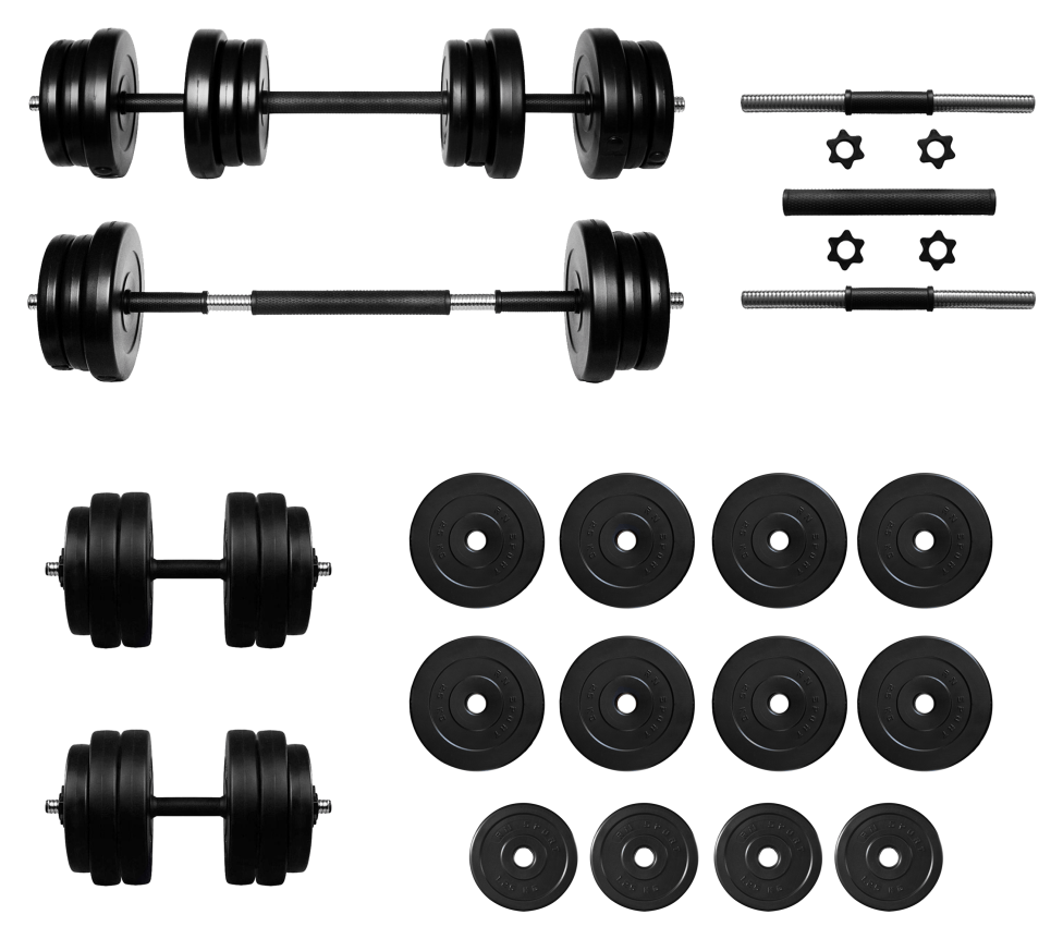 Гантелі з функцією штанги 2в1 на 26 кг RN-Sport, RNS_BD-TR26