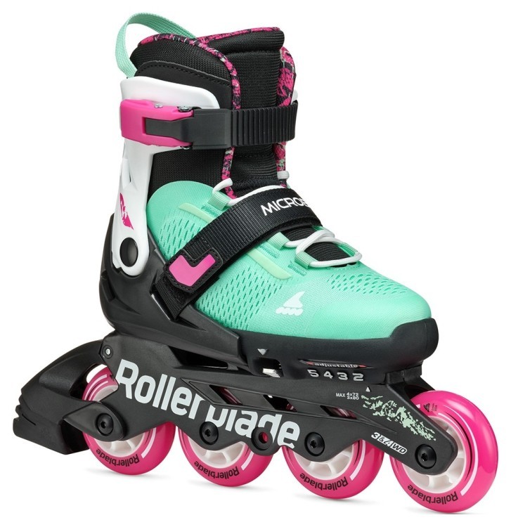 Ролики Rollerblade Microblade XT black-sea green, 86B0751520-NG03-33-36.5