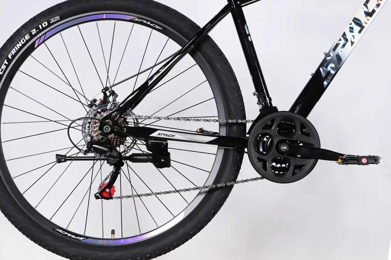 Велосипед уцінений ST 27.5" SPACE MARS DD FR рама-17" чорний з білим 2026, STK-SP-27.5-067