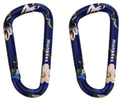 Munkees 3323 карабин Flower Blue 6 mm x 60 mm (пара) blue