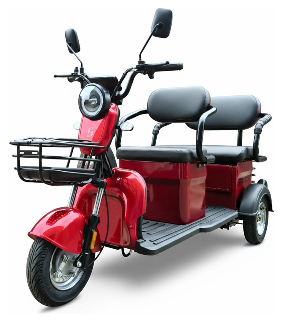 Електроскутер триколісний SPACE SHUTTLE XL 72B 1000Вт 20А*г барабан/барабан свинцево-кислотний червоний 2026, ESC-085