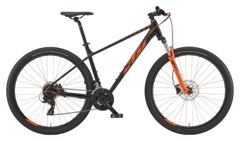 Велосипед KTM CHICAGO 272 27.5 " рама M / 43, чорний матовий (Помаранчевий), 2022