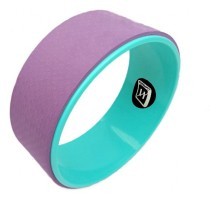 Колесо для йоги EasyFit TPE 33 см фиолетово-мятное.