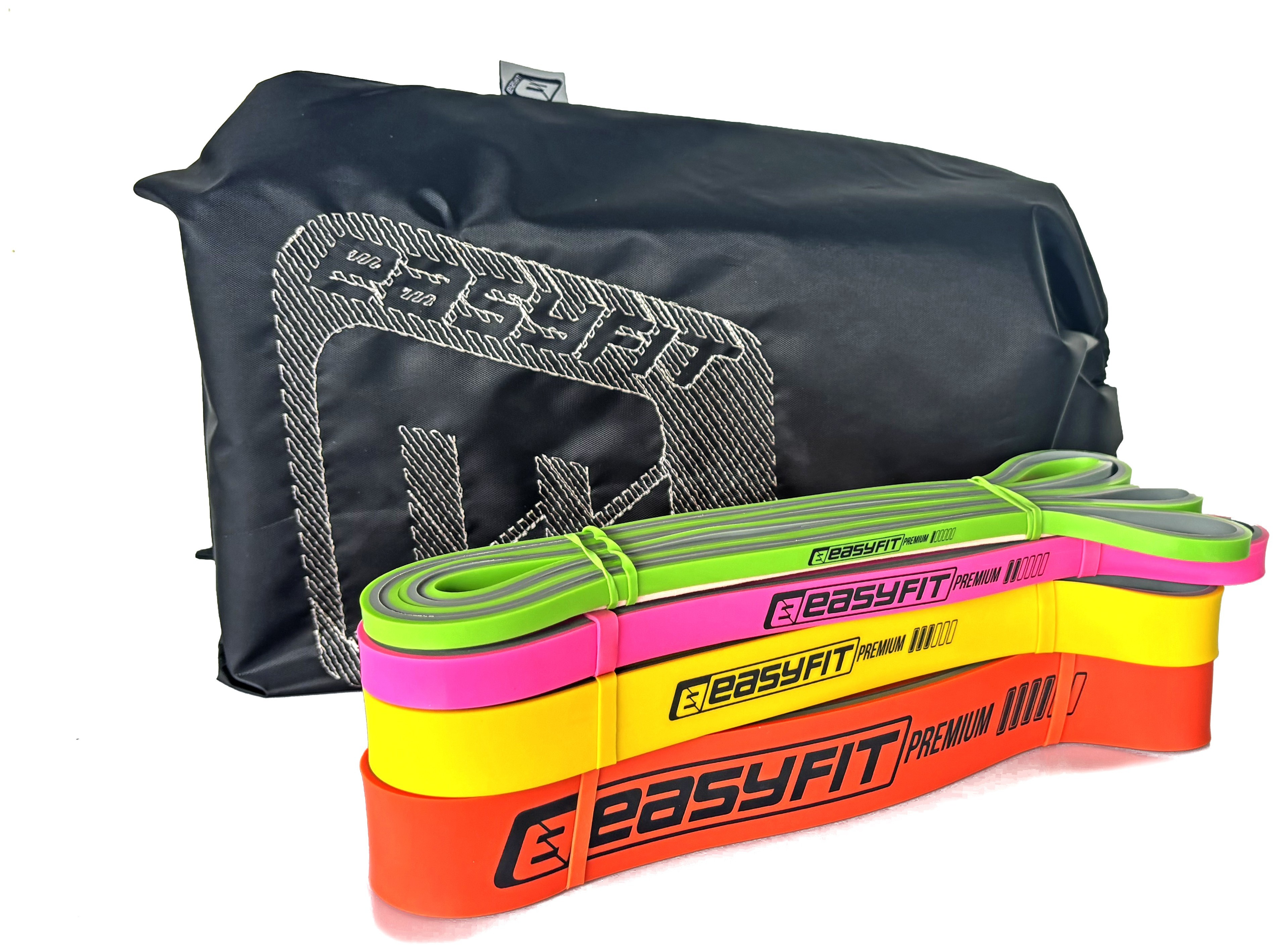 Набор двухслойных резинок для подтягивания EasyFit Premium 2-45 кг (4 шт.), EFIT_EF-2454s