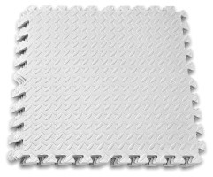 Татамі мат EasyFit SwallowTail 4 шт (60х60х1 см) пазл хвіст ластівки білий