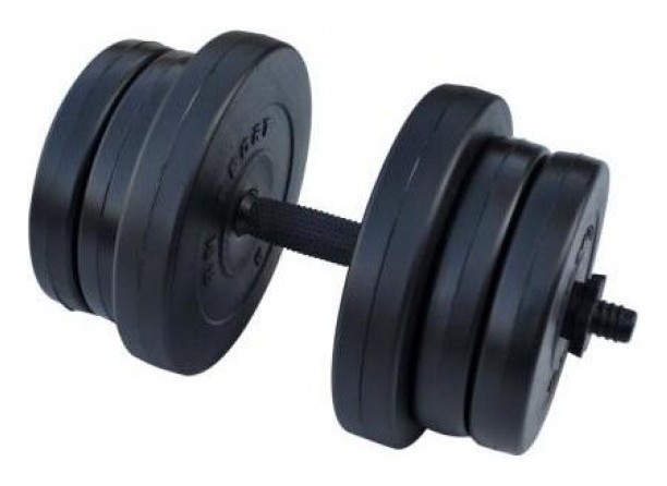 Гантель розбірний композитний RN-Sport 20 кг - 1 шт + Скакалка в подарунок, RNS_BDone-20