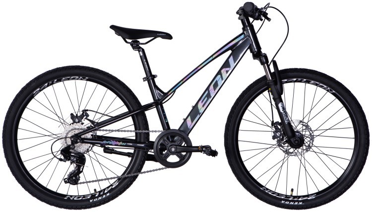 Велосипед AL 24" Leon JUNIOR DD CS рама-12" чорний 2025, OPS-LN-24-117
