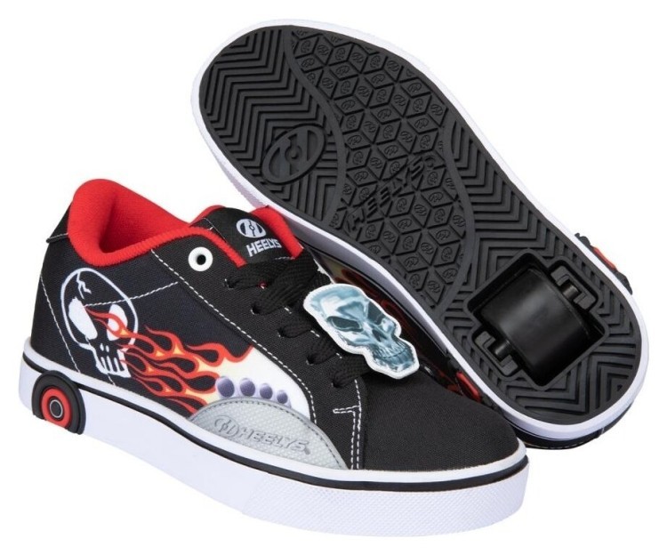 Роликовые кроссовки Heelys X Hot Wheels Fire CB HES10487 Black Red, 2276191