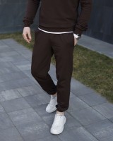 Мужские брюки джогеры с карманами шоколадный Pobedov 95