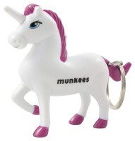 Munkees 1114 брелок-фонарик Unicorn LED white-pink
