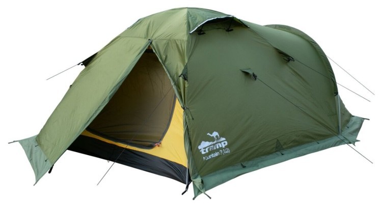 Палатка Tramp Mountain 3 (V2) зеленая (TRT-023-green), TRT-023-green