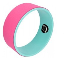 Колесо для йоги EasyFit TPE 33 см розово-мятное.