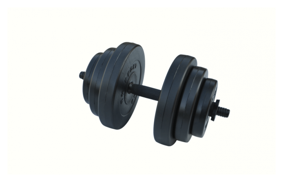 Гантель композитний RN-Sport 18 кг + Скакалка в подарунок, RNS_BDone-18