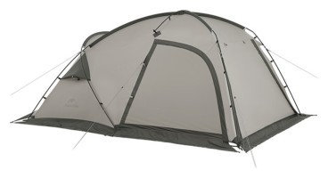 Палатка двухместная с большим тамбуром и навесом Naturehike Shandi CNK2300ZP017, серая