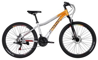 Велосипед AL 27.5" SPACE LYRA DD FR рама-15" помаранчево-сріблястий 2026