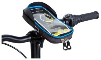 Велосипед на руль водоотталкивание. материал BRAVVOS SJ-001 черный с синим с отделением для смартфона AM (брендированная упаковка)