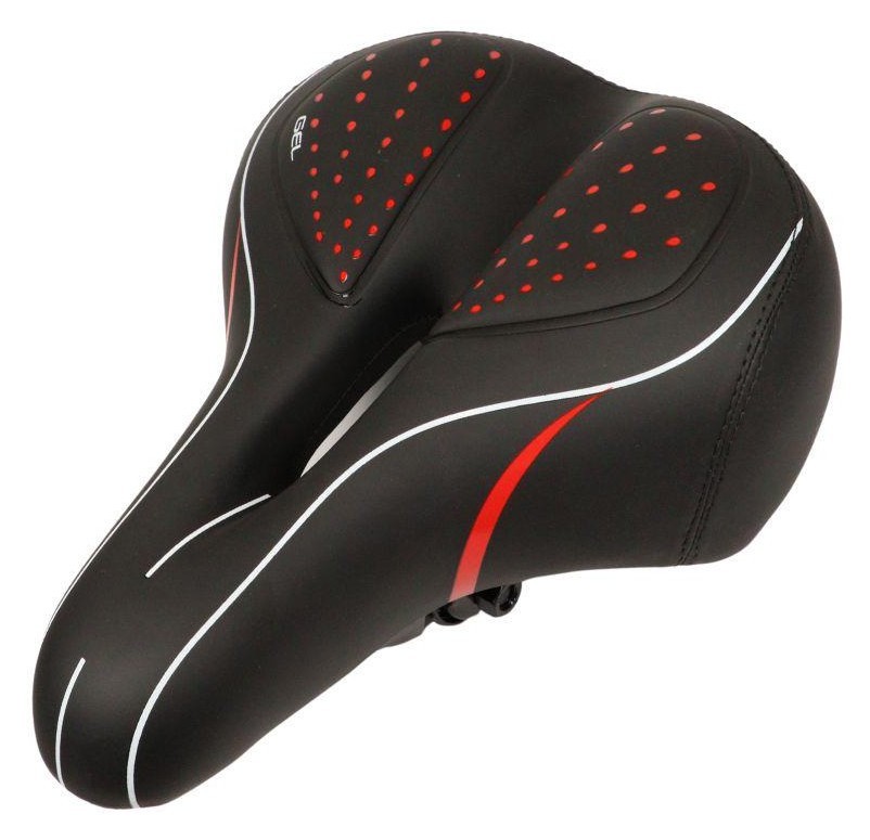 Седло с замком 260*190 мм AZ-501 черный с красным, SAD-716