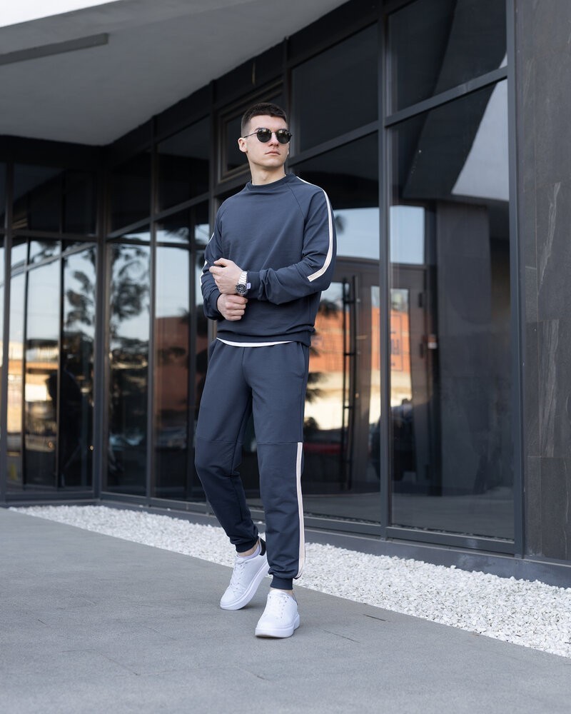 Демісезонний спортивний костюм Pobedov Black moon. Темно-сірий спортивний костюм для чоловіків, POB_00000008553