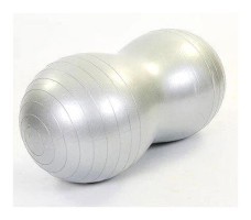 М'яч для фітнеса EasyFit Peanut 45х90 см сірий (фітбол горіх-арахіс)