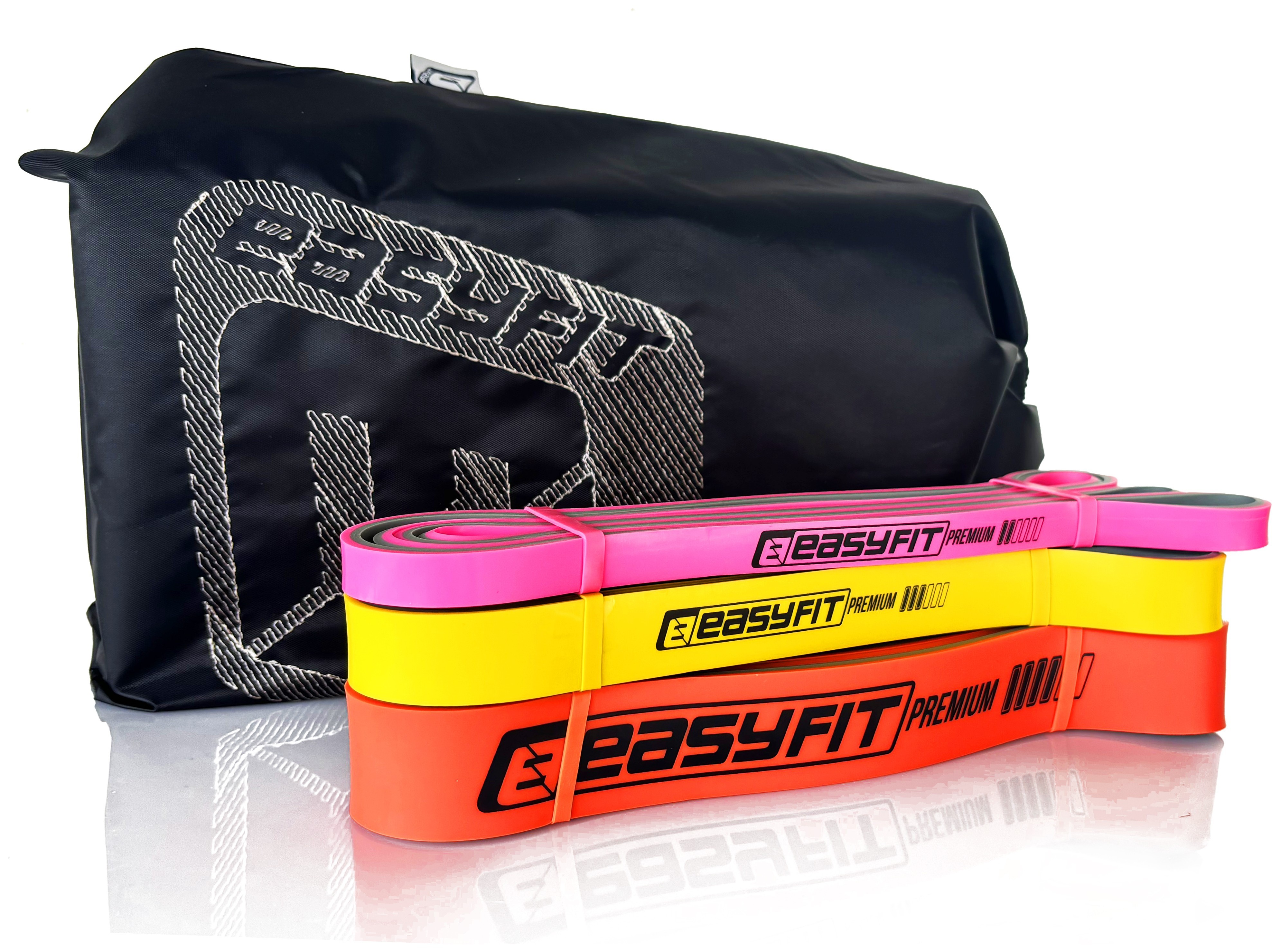 Набор двухслойных резинок для подтяжки EasyFit Premium 7-45 кг (3 шт), EFIT_EF-7453s