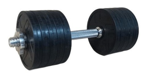 Розпродаж! Гума гантель 13,5 кг (гриф 35 см + 10х1.25 диски), RNS_RN35-10