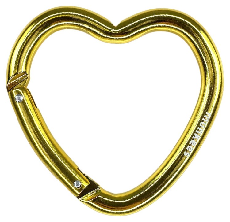 Munkees 3223 карабин Heart gold, 3223-GD