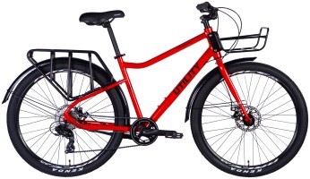 Велосипед AL 27.5" Dorozhnik UTILITY DD CS рама-18,5" помаранчево-червоний 2025