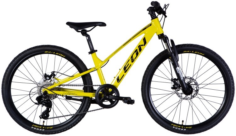 Велосипед AL 24" Leon JUNIOR DD CS рама-12" жовтий з чорним 2025, OPS-LN-24-118