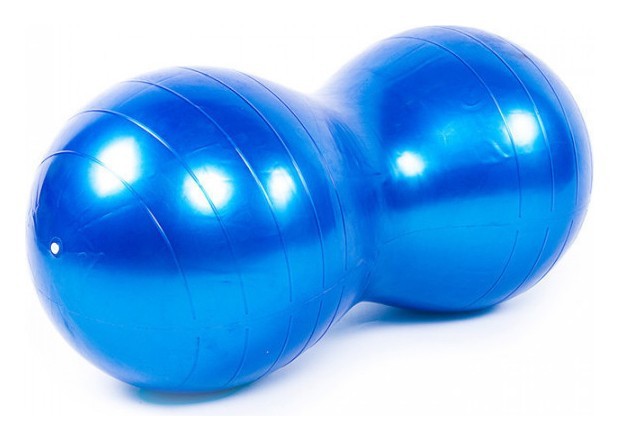 М'яч для фітнеса EasyFit Peanut 45х90 см синій (фітбол горіх-арахіс), EFIT_EF-3022-BL