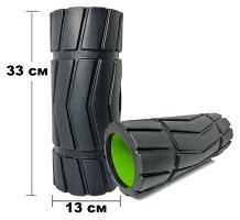 Масажний ролик EasyFit Rover 33 см Чорний