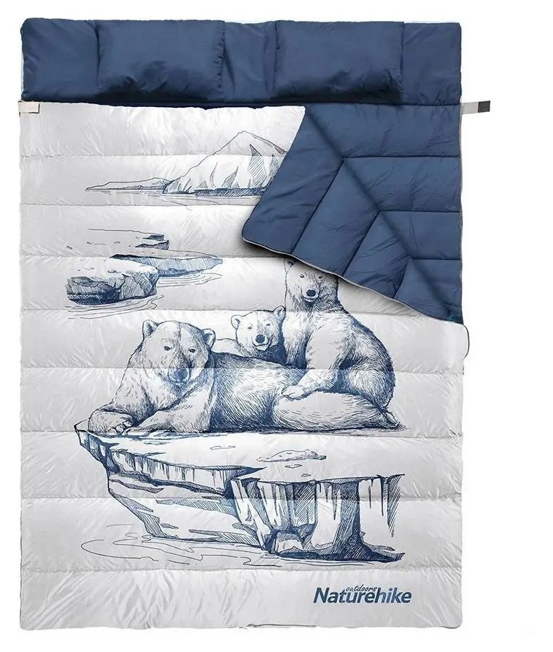 Спальный мешок двухместный Naturehike NH21MSD06, темно-синий, FNR_6927595795323