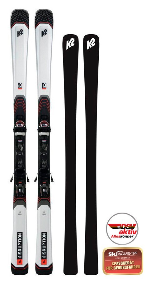 Ліжі гірські комплект K2 DISRUPTION 76X+M3 10 COMPACT QKCLK 156см White/black (10E0008.242.1+10E1007.142.1), RCH_17648