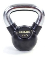 Гиря гумова з хромованою ручкою 4 кг York ТА-5162-4